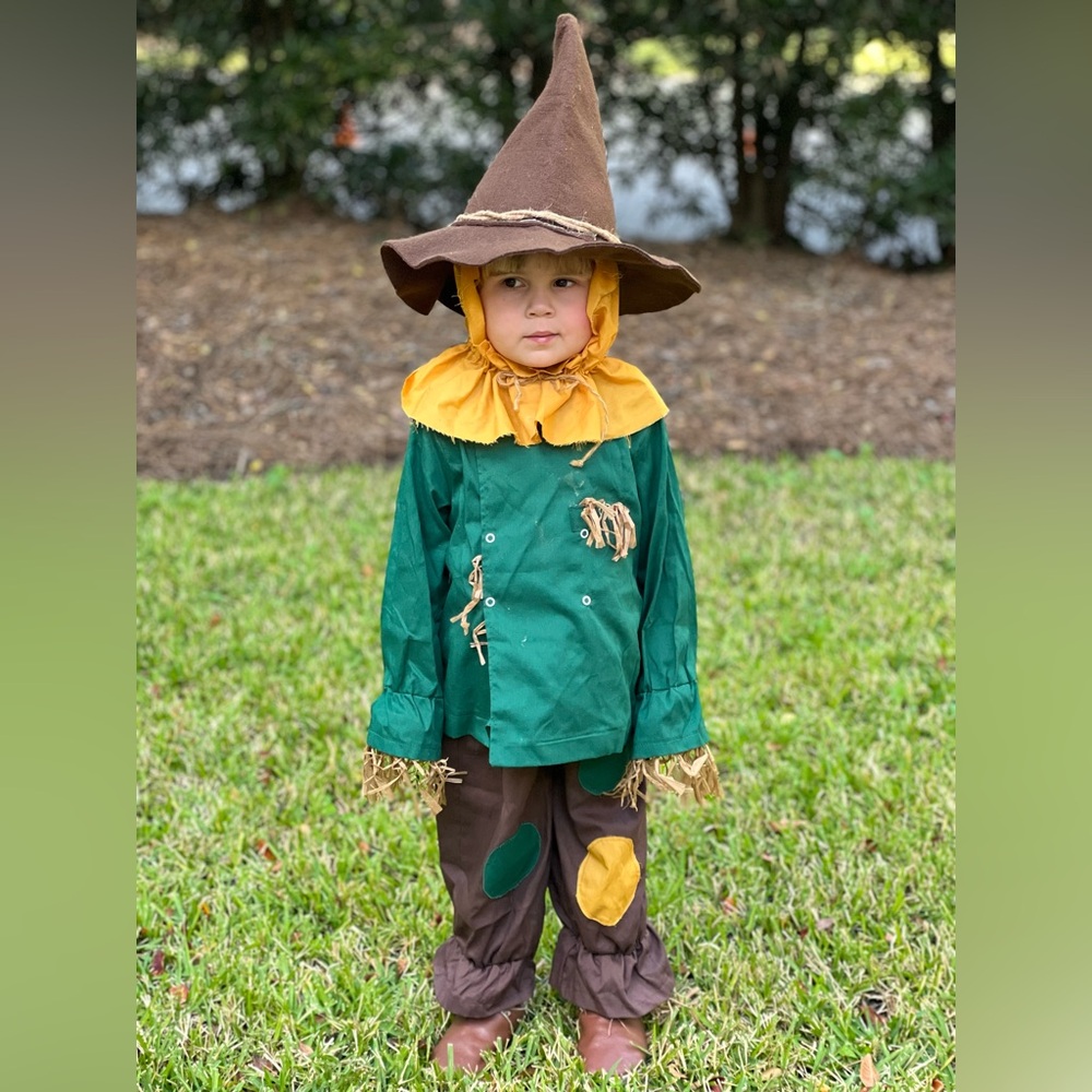Kids scarecrow costume vintage handmade wizard of oz Halloween